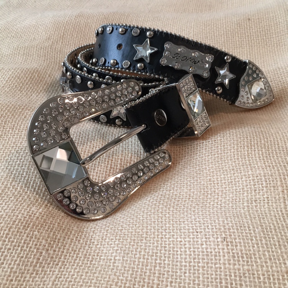 Genuine Leather Bling Belt, medium, barely used